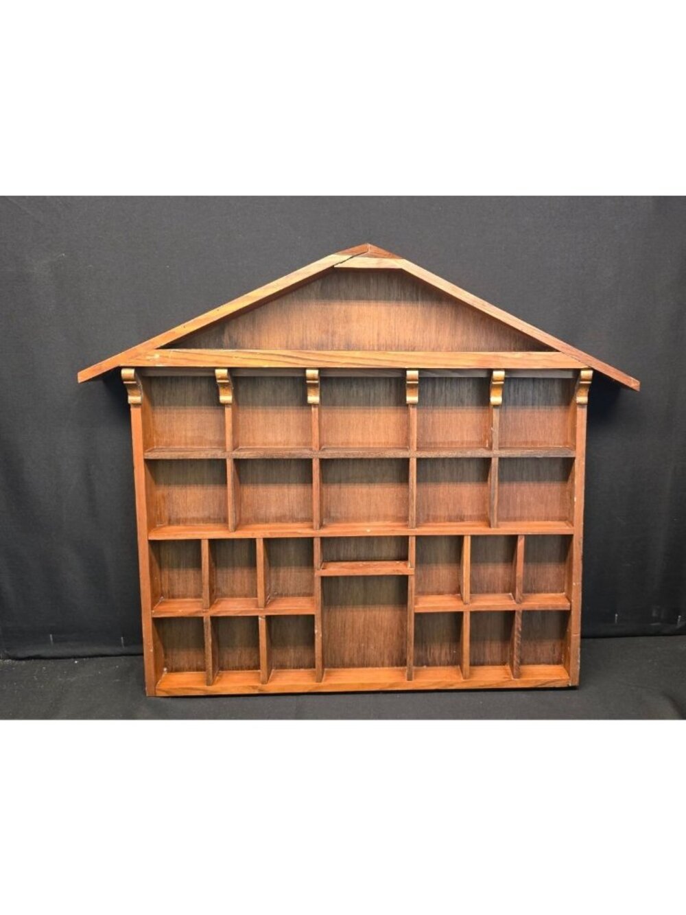 Vintage Wooden Shadow Box Trinket Knick Knack Display Wall Shelf